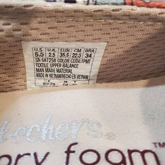 Sketcher Memory Foam Dog Party Shoes Size 5.5 Slip On Flats Multi Color Comfort - Picture 10 of 10